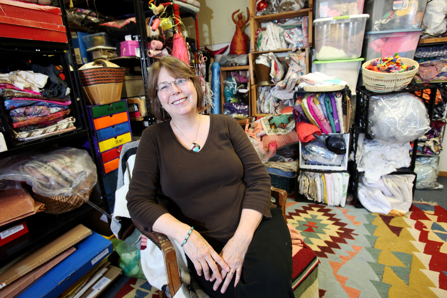 Leslee Nelson in her studio